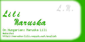 lili maruska business card